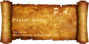 Pieler Arita névjegykártya